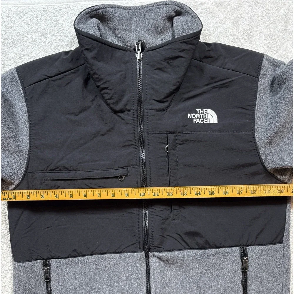 The North Face Men's Denali Fleece Jacket Polartec Sz Small BLK & Gray -2174